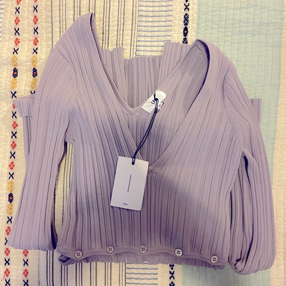 REVOLVE Delaire Button Off Midi Dress in Dusty Purple
LPA Size M - Picture 4 of 8